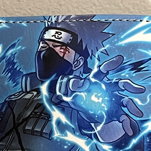 Naruto Kakashi Hatake Faux Leather Wallet Blue Anime New - Picture 3 of 8